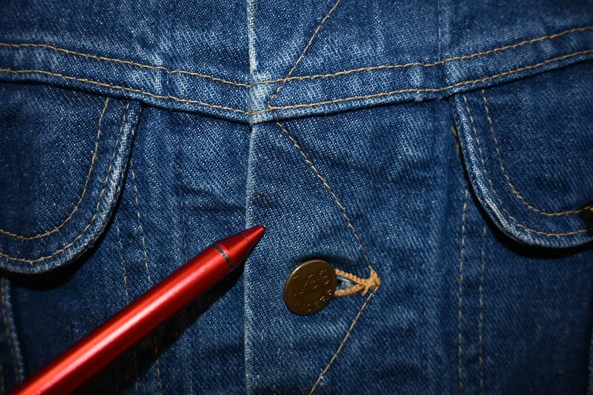 80s Lee Rider Denim Button Up Jacket Medium