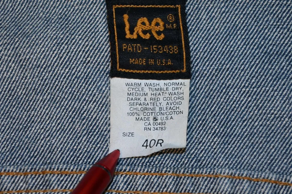 80s Lee Rider Denim Button Up Jacket Medium