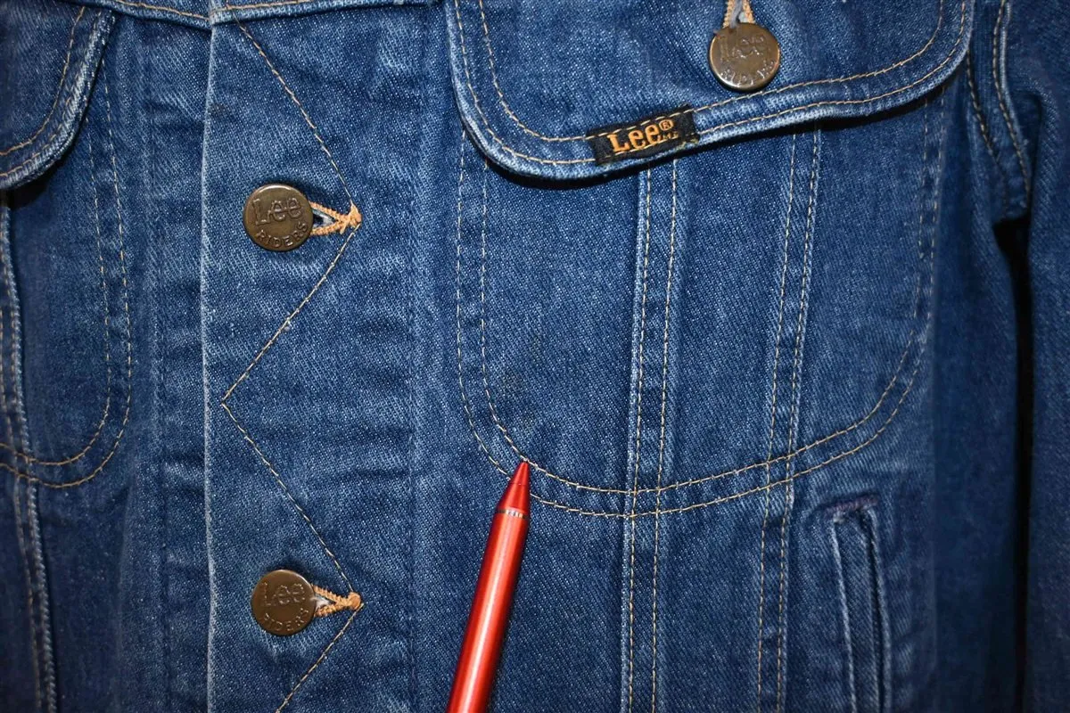 80s Lee Rider Denim Button Up Jacket Medium
