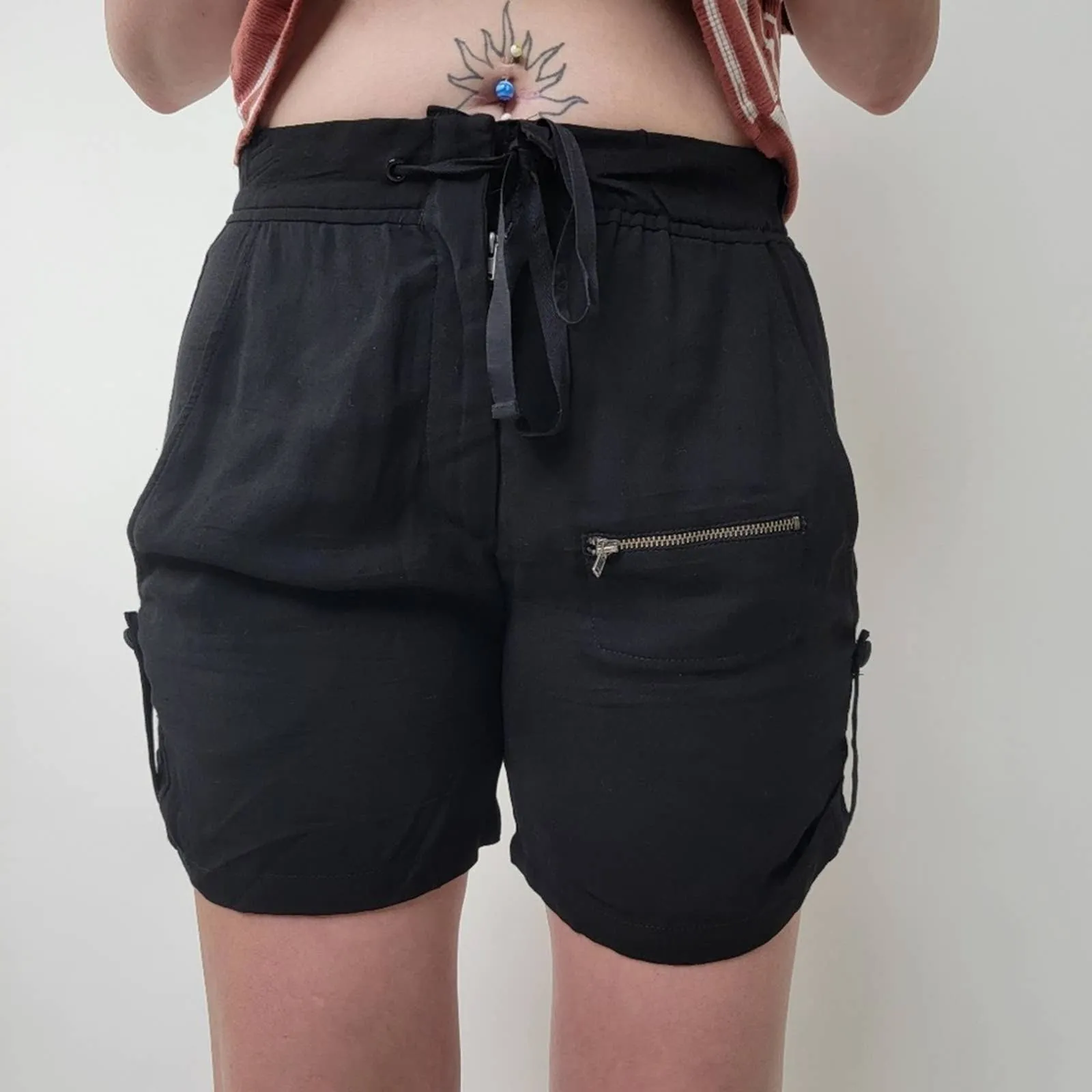 A.L.C. Black  Cargo Shorts