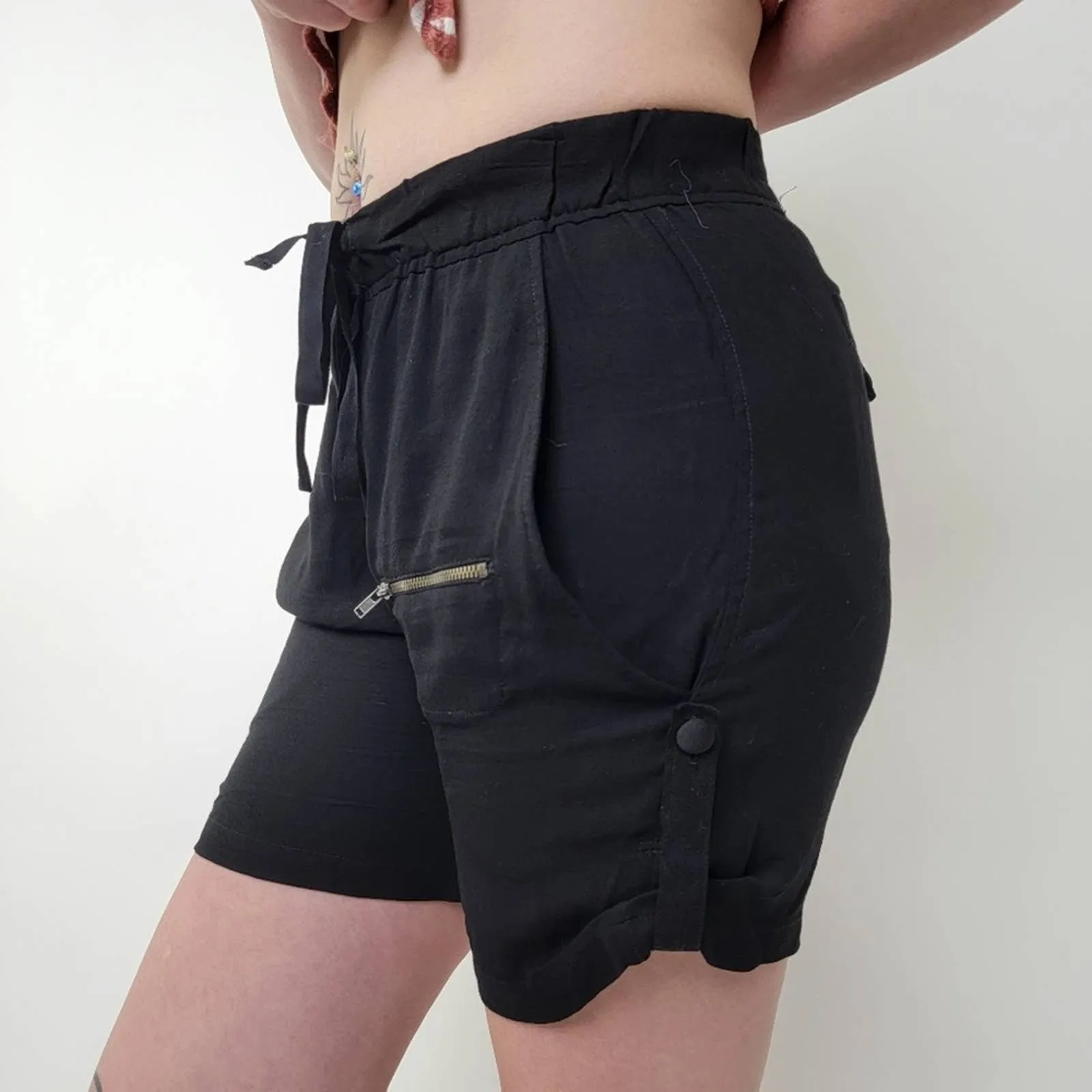 A.L.C. Black  Cargo Shorts