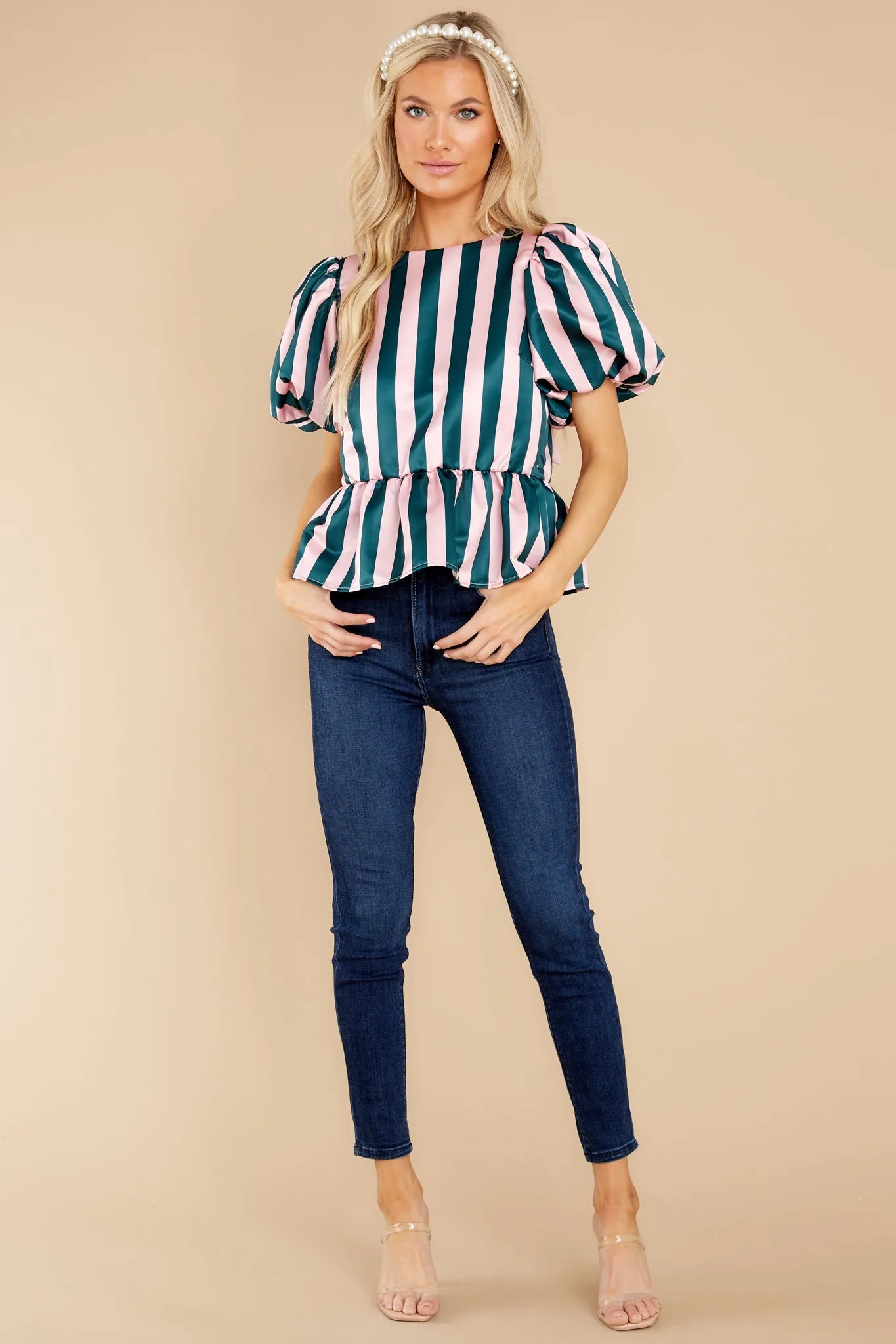 Angela Holiday Stripe Top