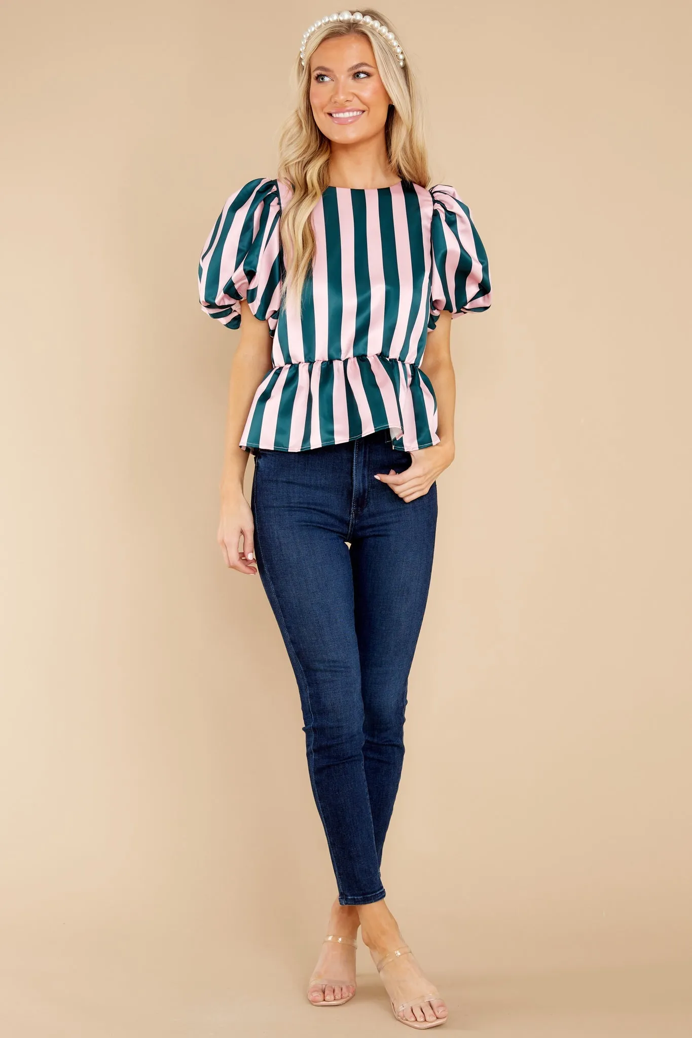Angela Holiday Stripe Top
