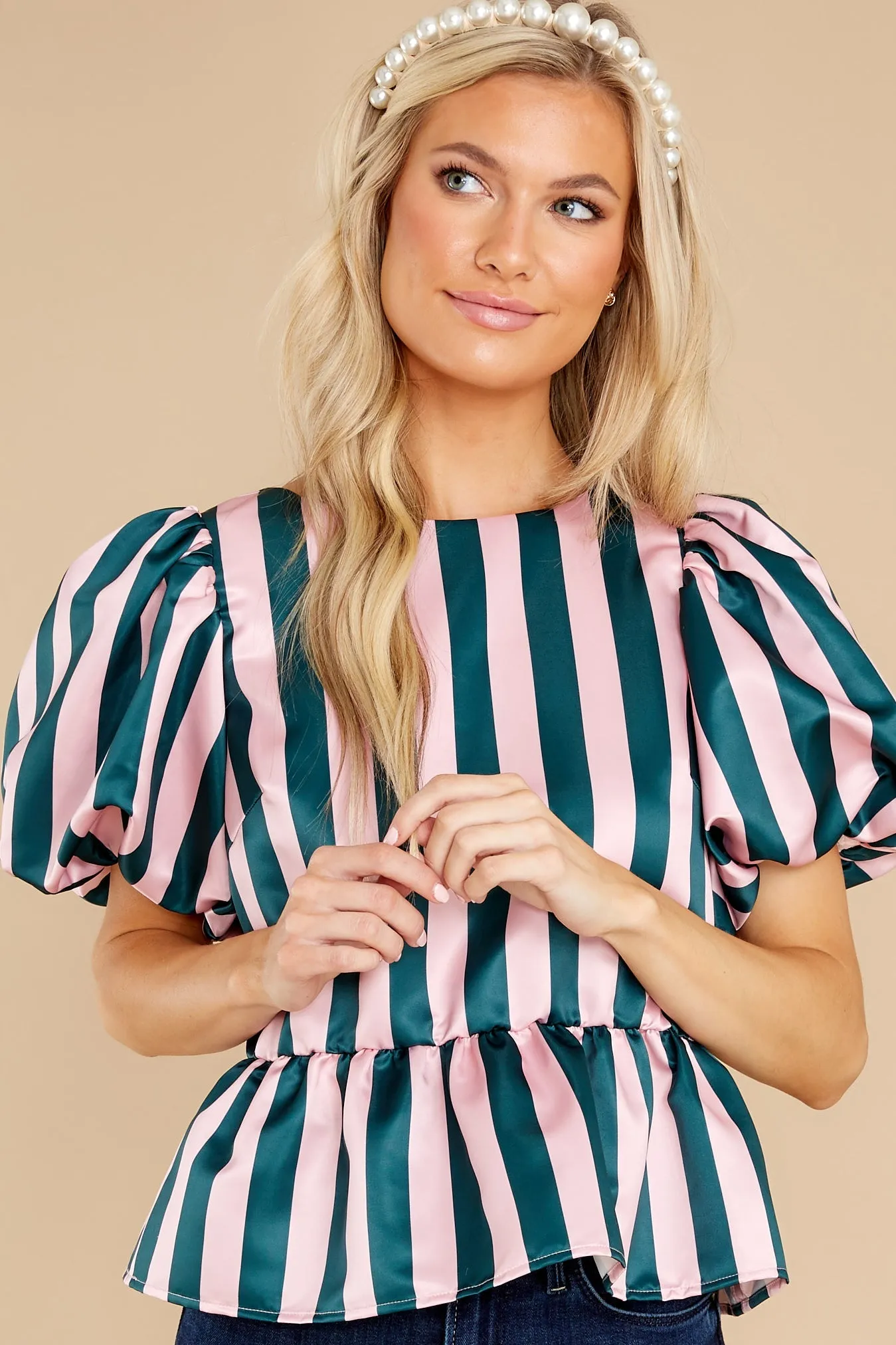 Angela Holiday Stripe Top