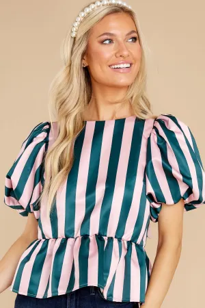 Angela Holiday Stripe Top