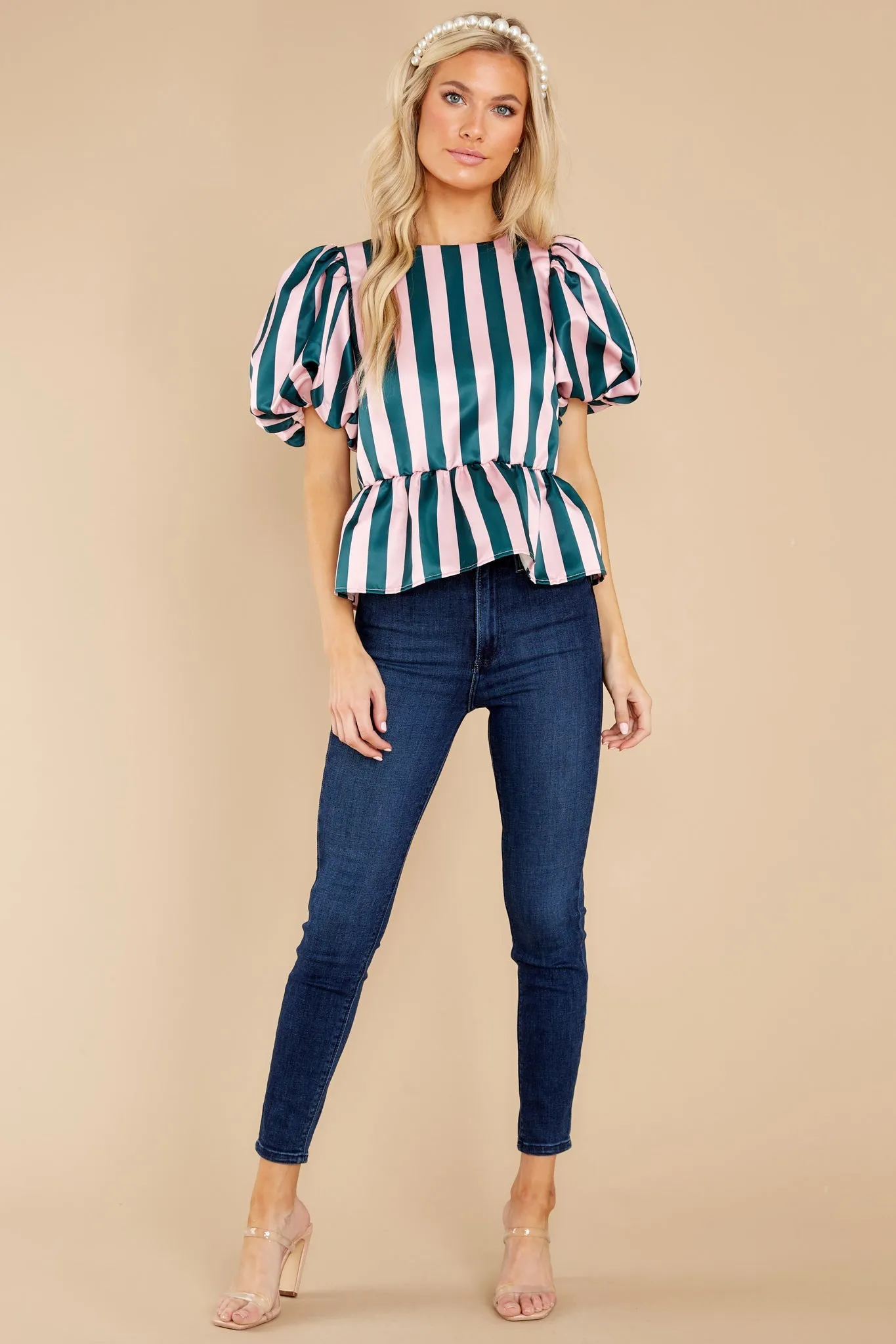 Angela Holiday Stripe Top