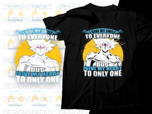 Anime Character Goku Emotional Quote Graphic Png Digital Download