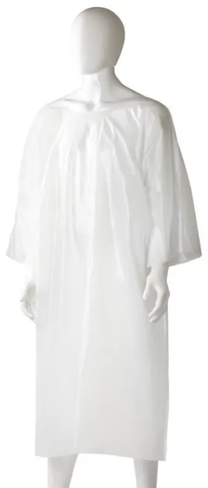 Disposable Polyethylene Splash Jackets, 800mm x 1300mm x 30mu x 200 pieces - White