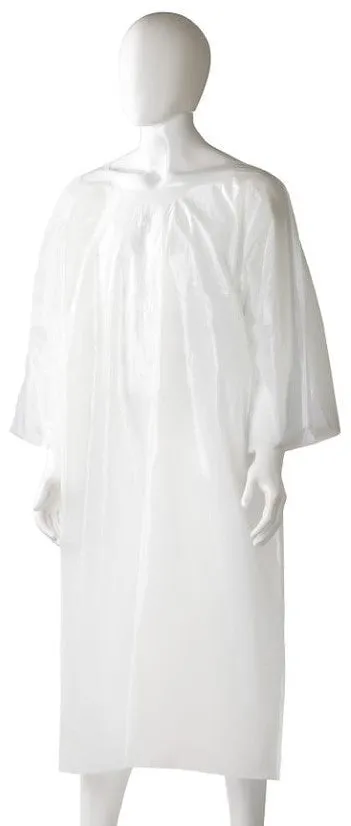 Disposable Polyethylene Splash Jackets, 800mm x 1300mm x 30mu x 200 pieces - White
