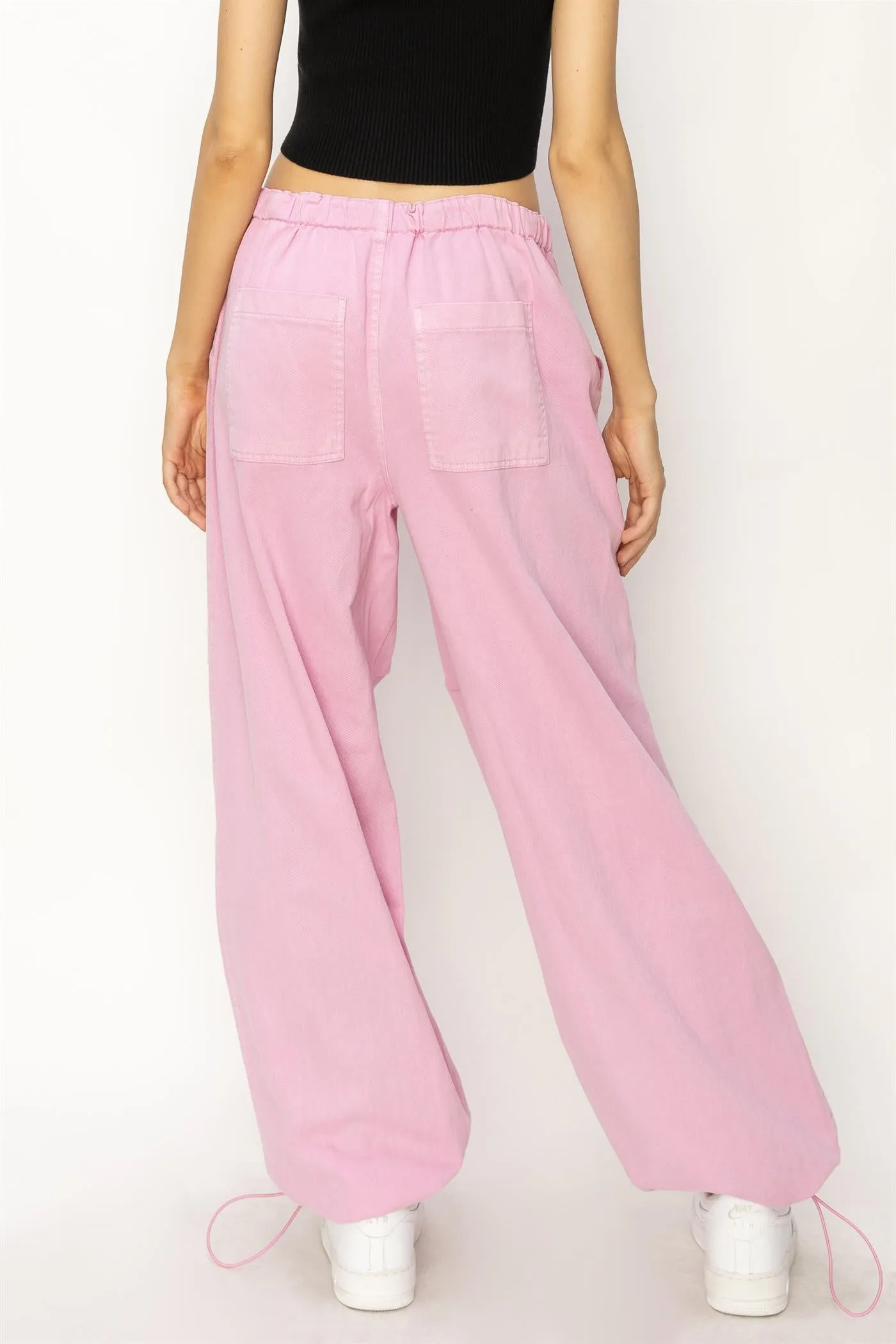 DZ24A518-Mid Rise Parachute Pants