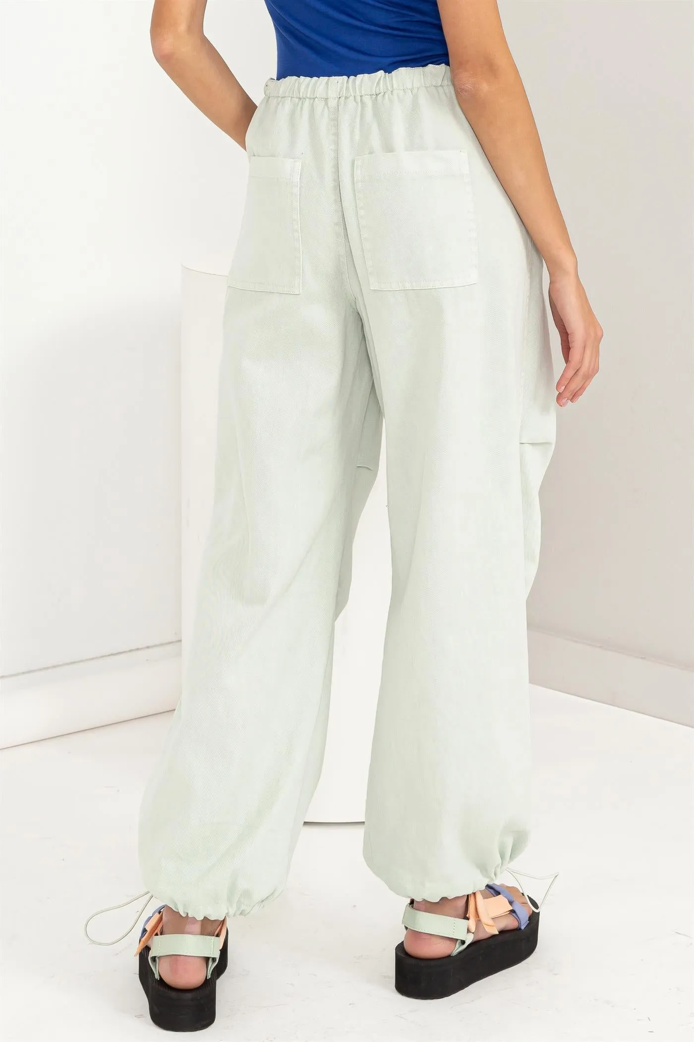DZ24A518-Mid Rise Parachute Pants