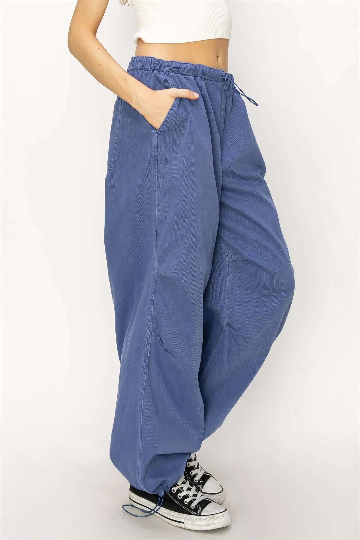 DZ24A518-Mid Rise Parachute Pants