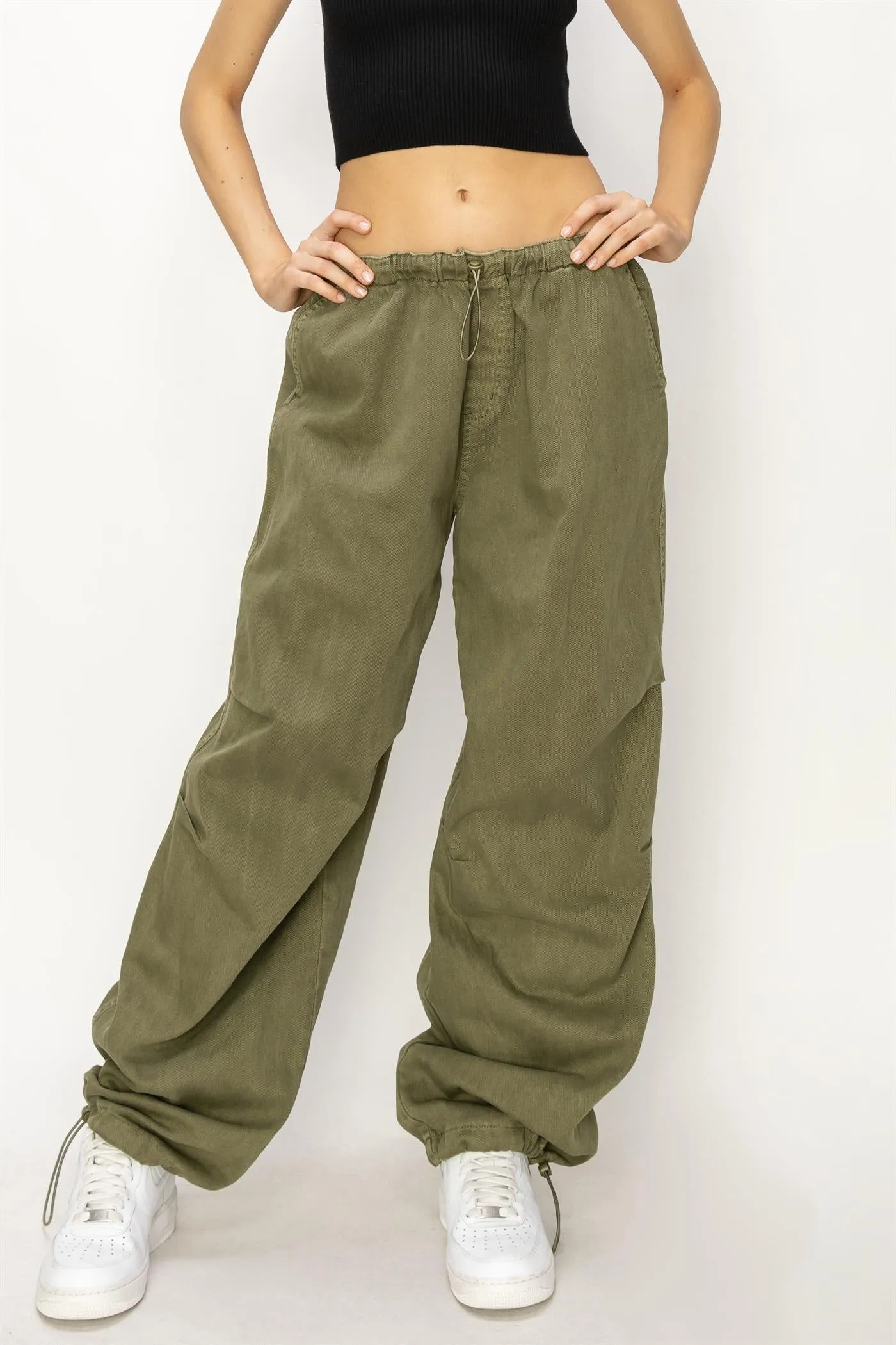 DZ24A518-Mid Rise Parachute Pants