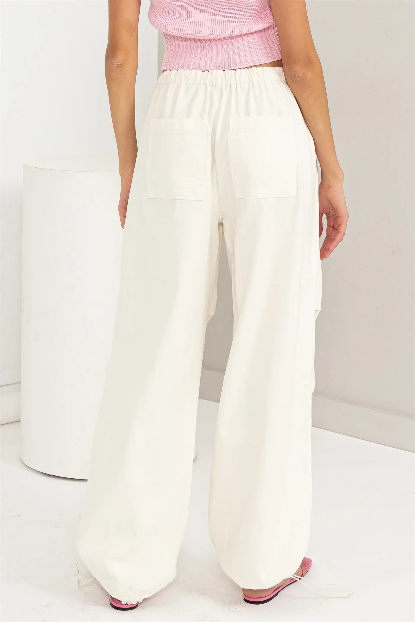 DZ24A518-Mid Rise Parachute Pants