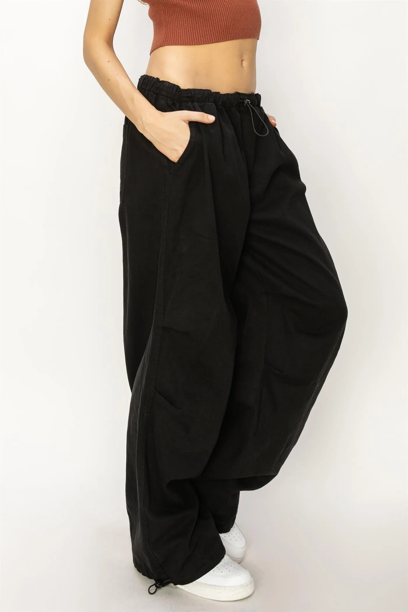 DZ24A518-Mid Rise Parachute Pants