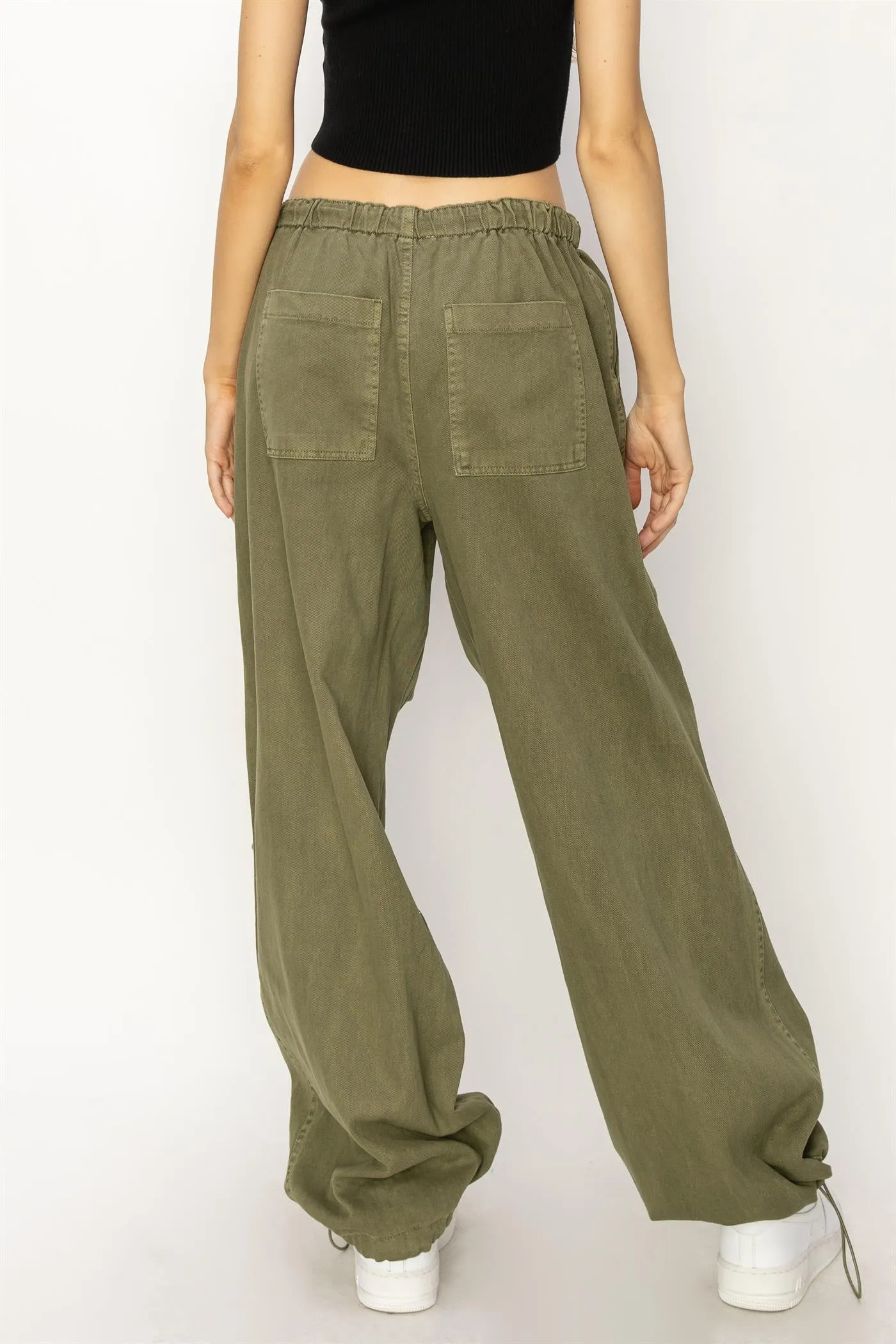 DZ24A518-Mid Rise Parachute Pants
