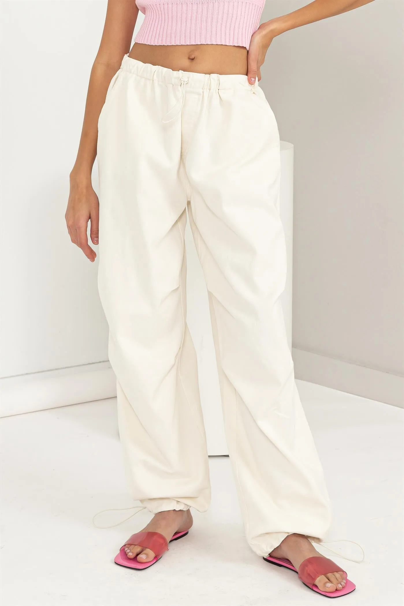 DZ24A518-Mid Rise Parachute Pants