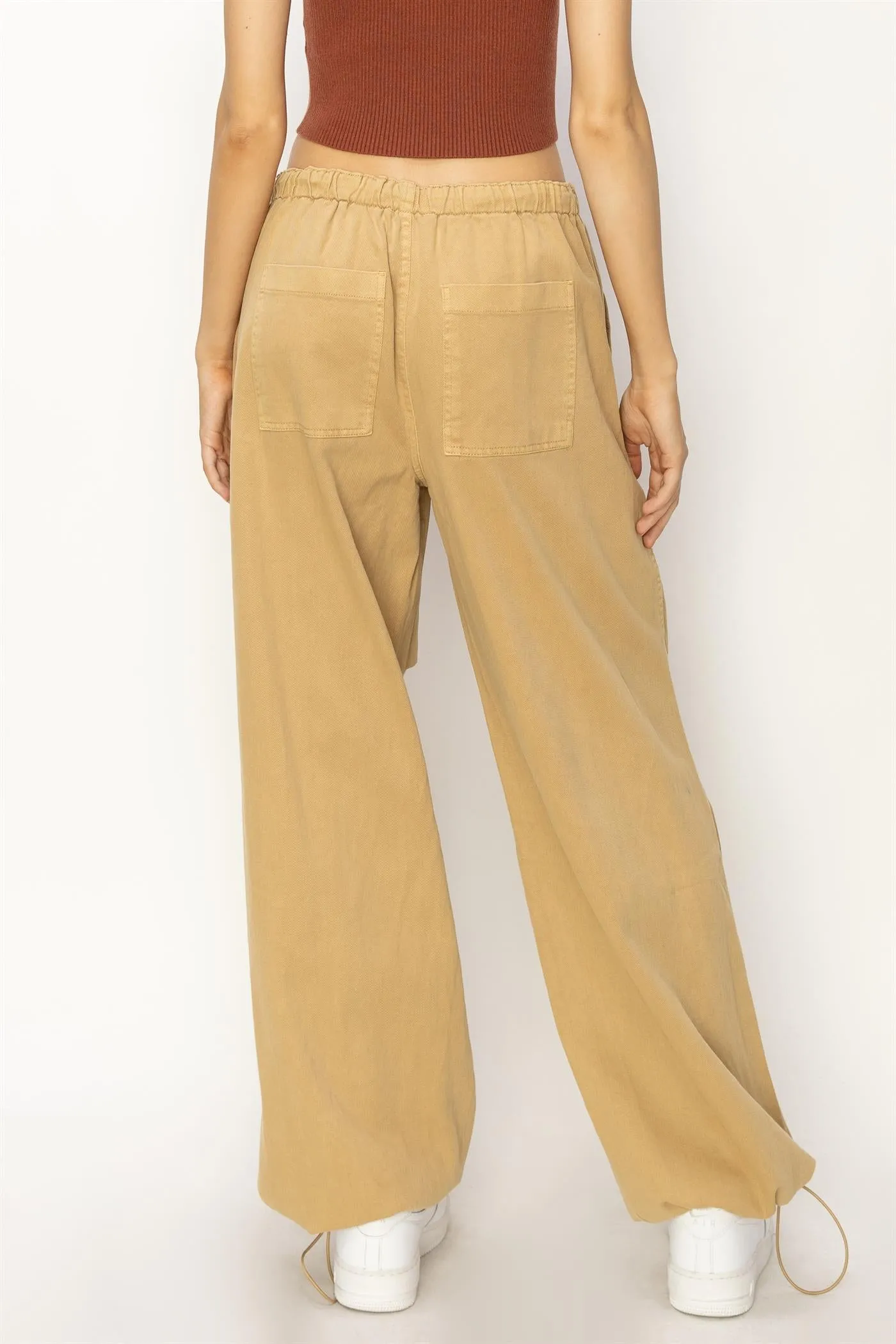 DZ24A518-Mid Rise Parachute Pants