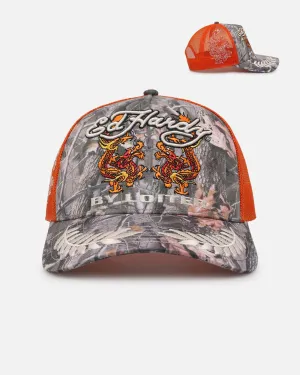 Ed Hardy X Loiter Trucker Snapback Real Tree Camo
