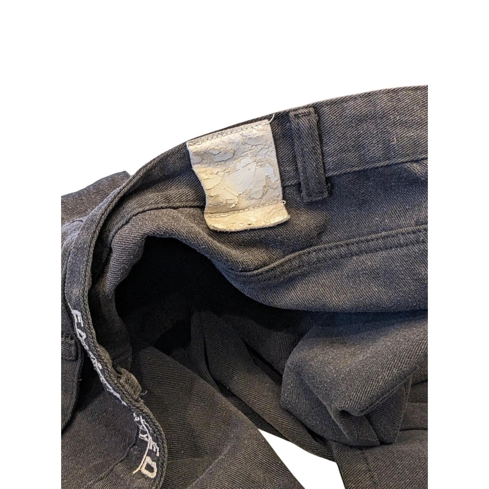 Encrypted Supply Company Men 46 Distressed Denim Jeans Grunge Moto Ripped Accent