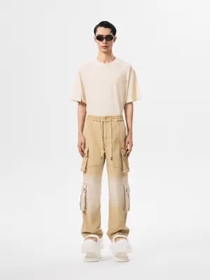 GRADIENT DENIM CARGO TROUSERS