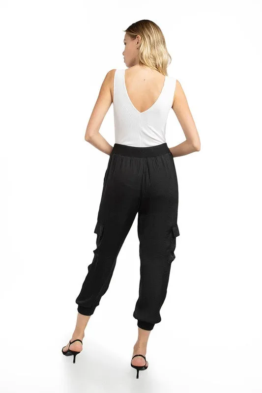 Jogger with rib trim