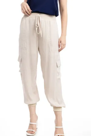 Jogger with rib trim