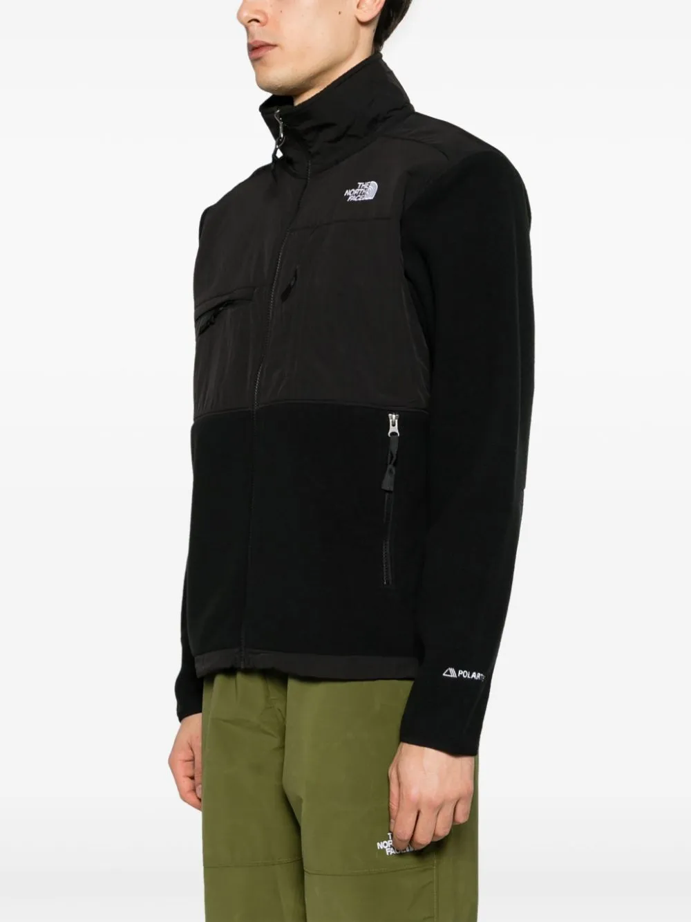 logo-print fleece jacket
