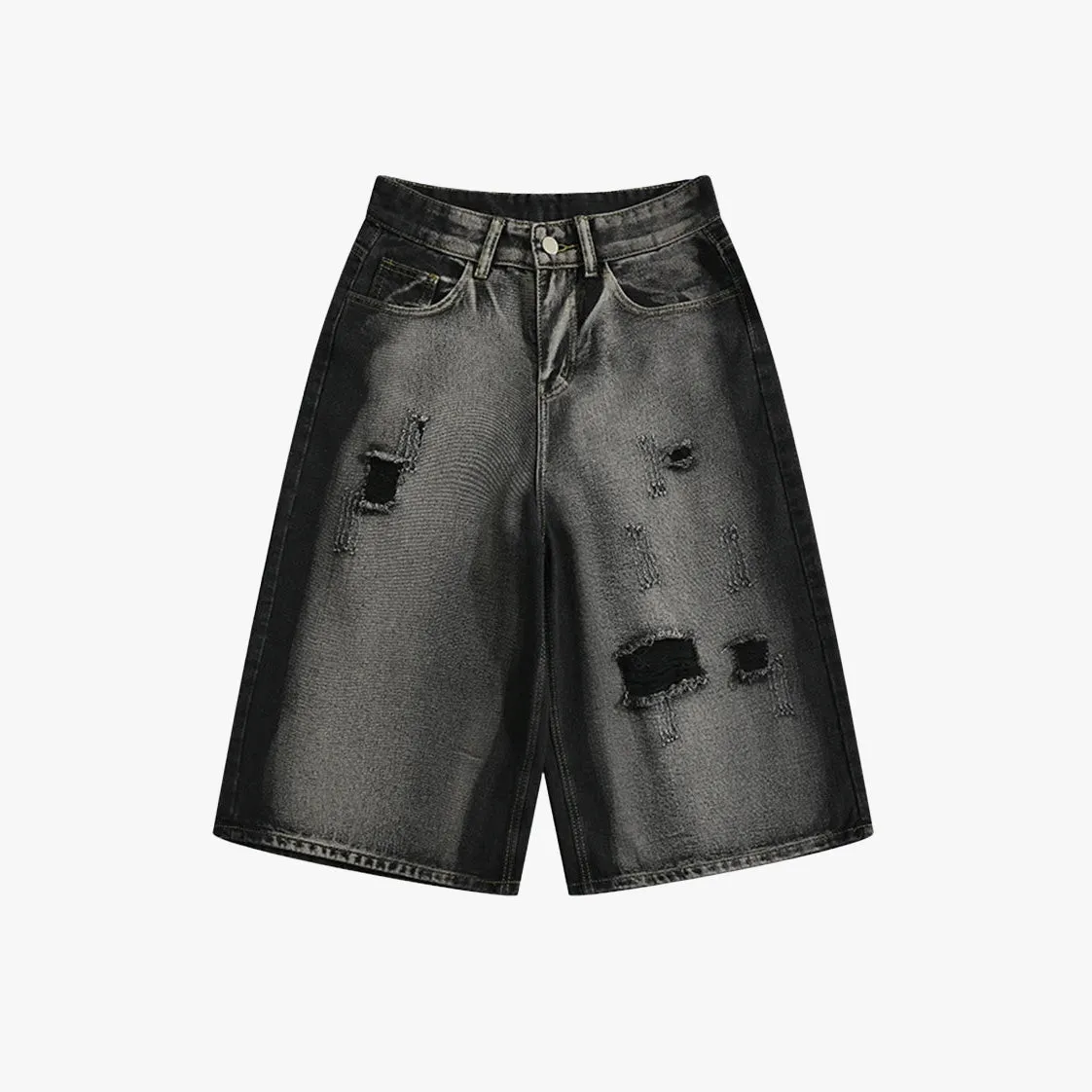 Men's Aesthetic Distressed Loose Shorts