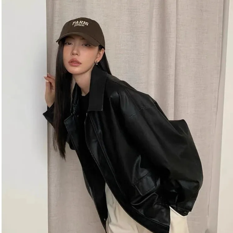 New Retro Versatile Casual Satin Stitching Jacket