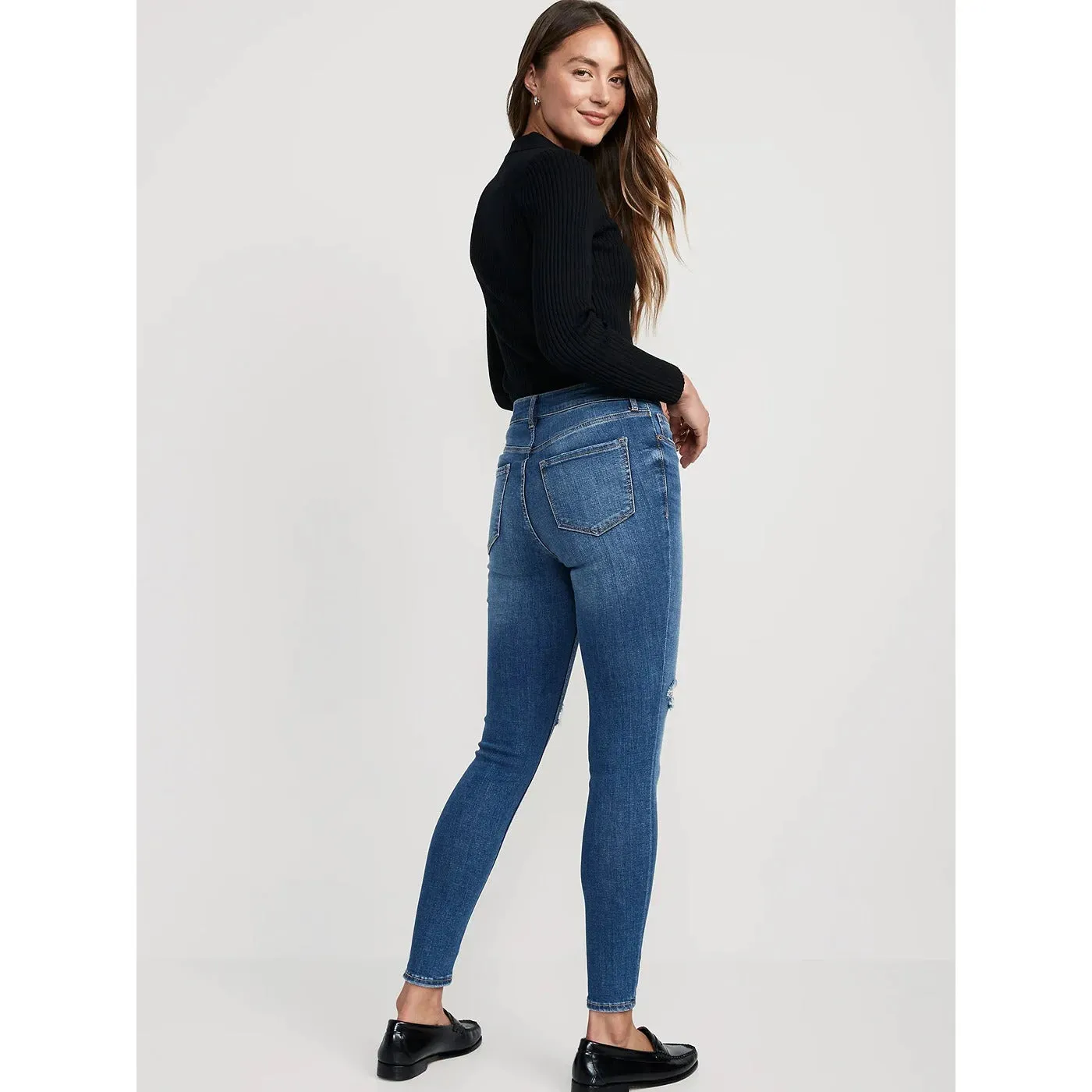 ON High Waist Ripped Skinny Jeans