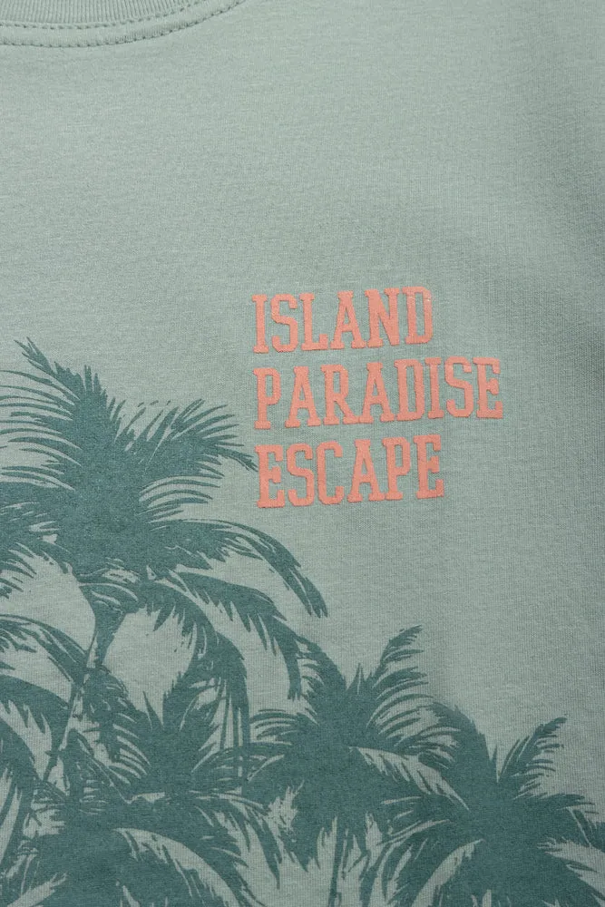 Paradise Short Sleeve T-Shirt Green