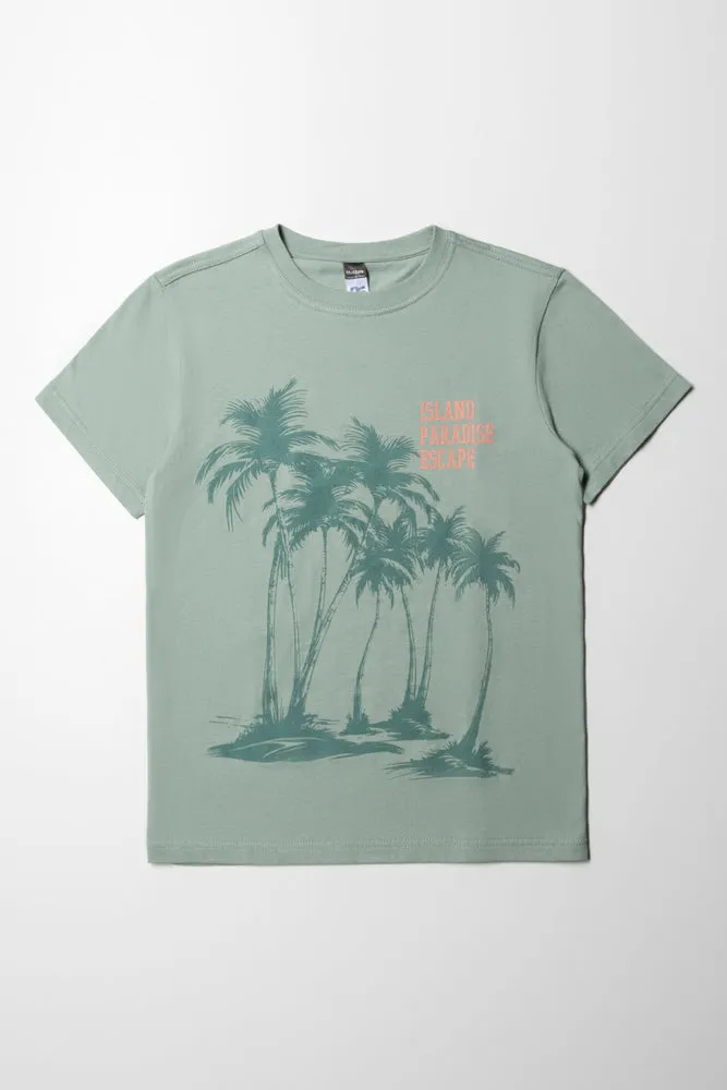 Paradise Short Sleeve T-Shirt Green