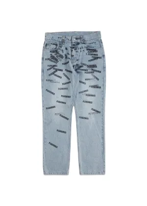 plop 5 pocket denim washed - Washed Blue