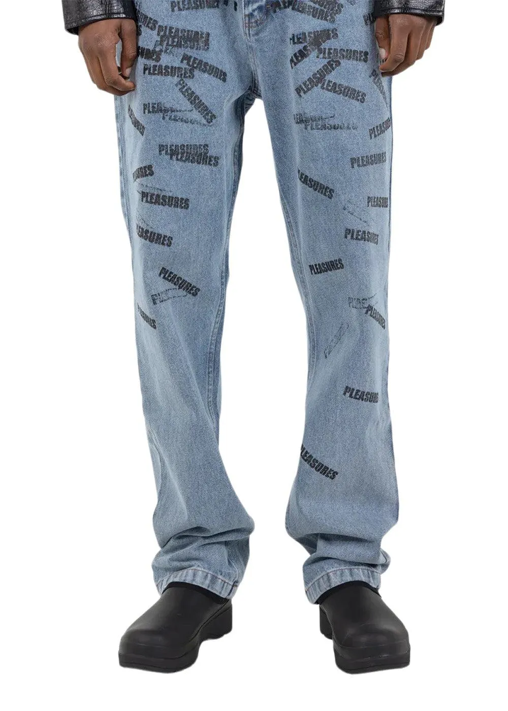 plop 5 pocket denim washed - Washed Blue