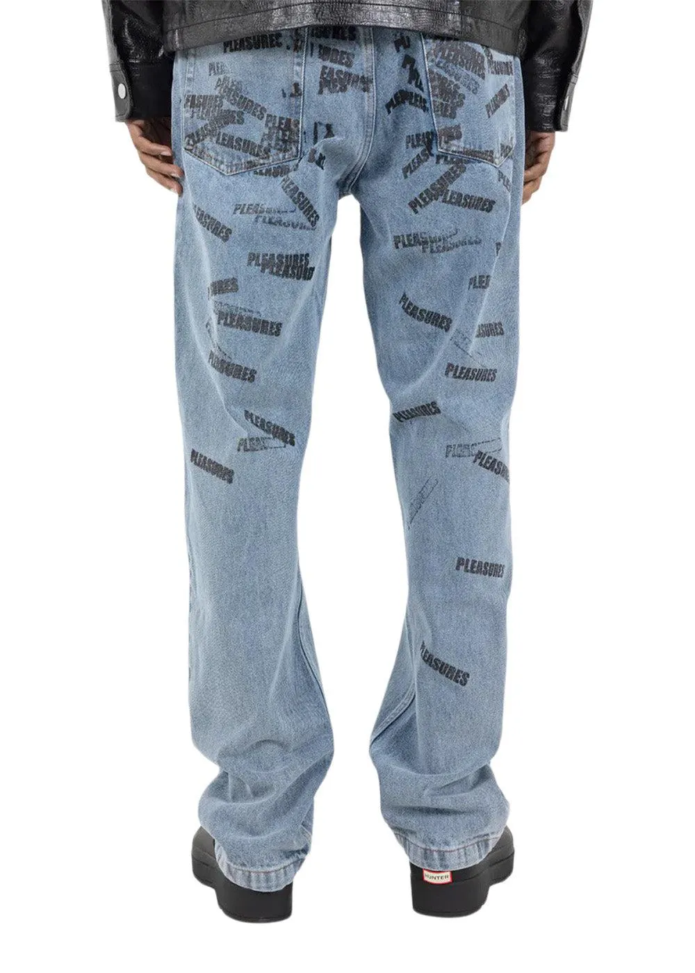 plop 5 pocket denim washed - Washed Blue