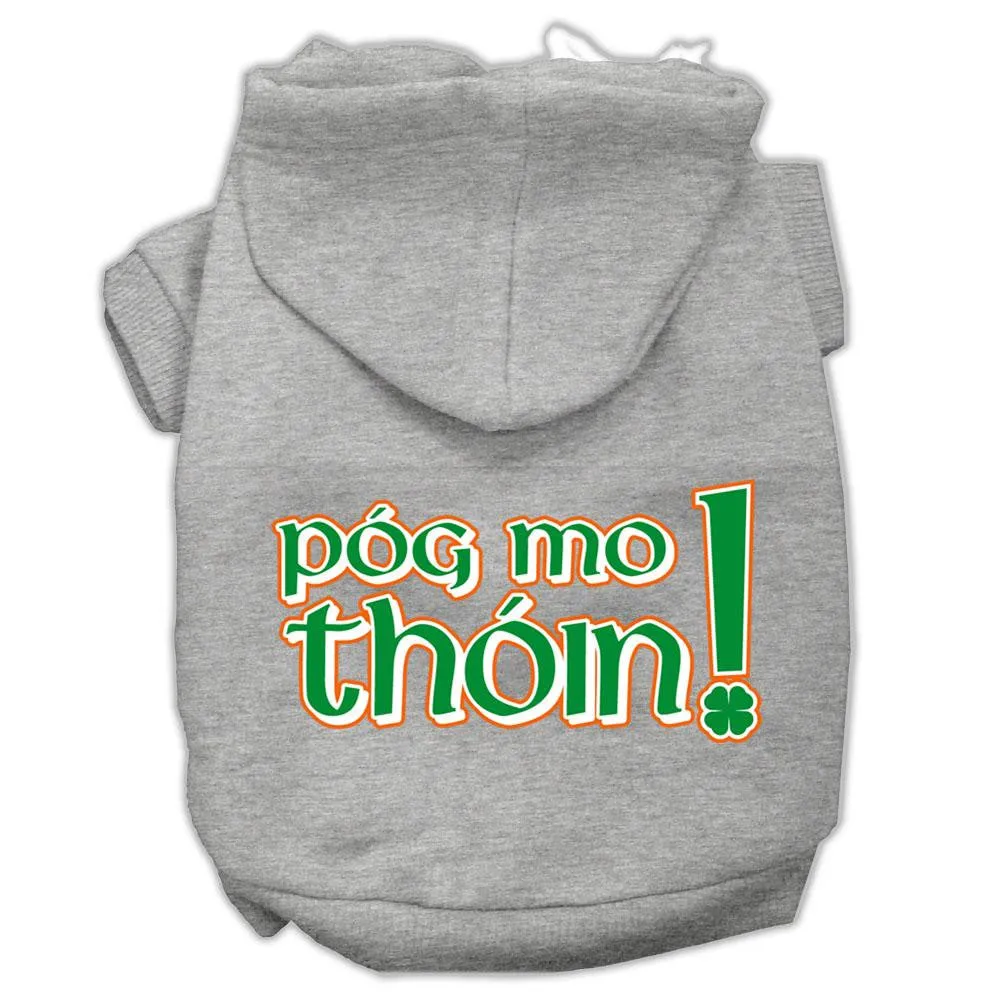 Pog Mo Thoin Screen Print Pet Hoodies Grey Size Xxxl (20)