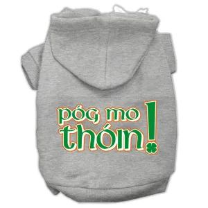 Pog Mo Thoin Screen Print Pet Hoodies Grey Size Xxxl (20)