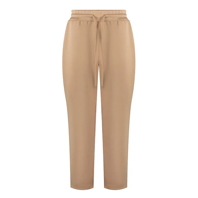Premium Straight Pants For Women - Light Brown