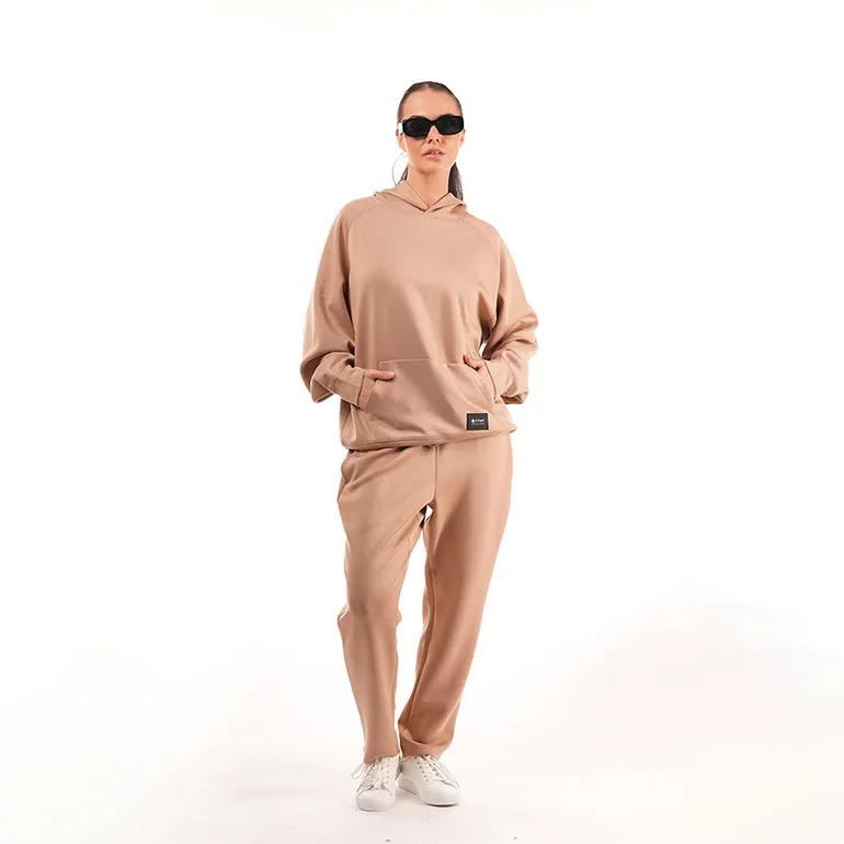 Premium Straight Pants For Women - Light Brown