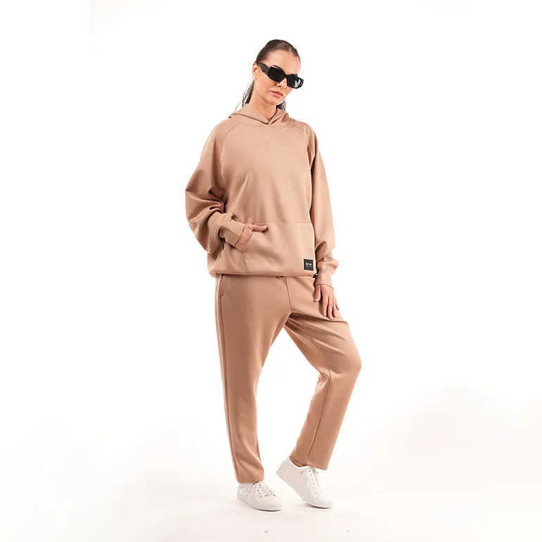 Premium Straight Pants For Women - Light Brown