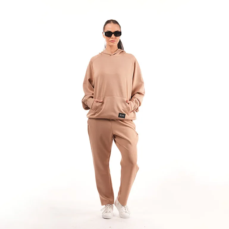 Premium Straight Pants For Women - Light Brown