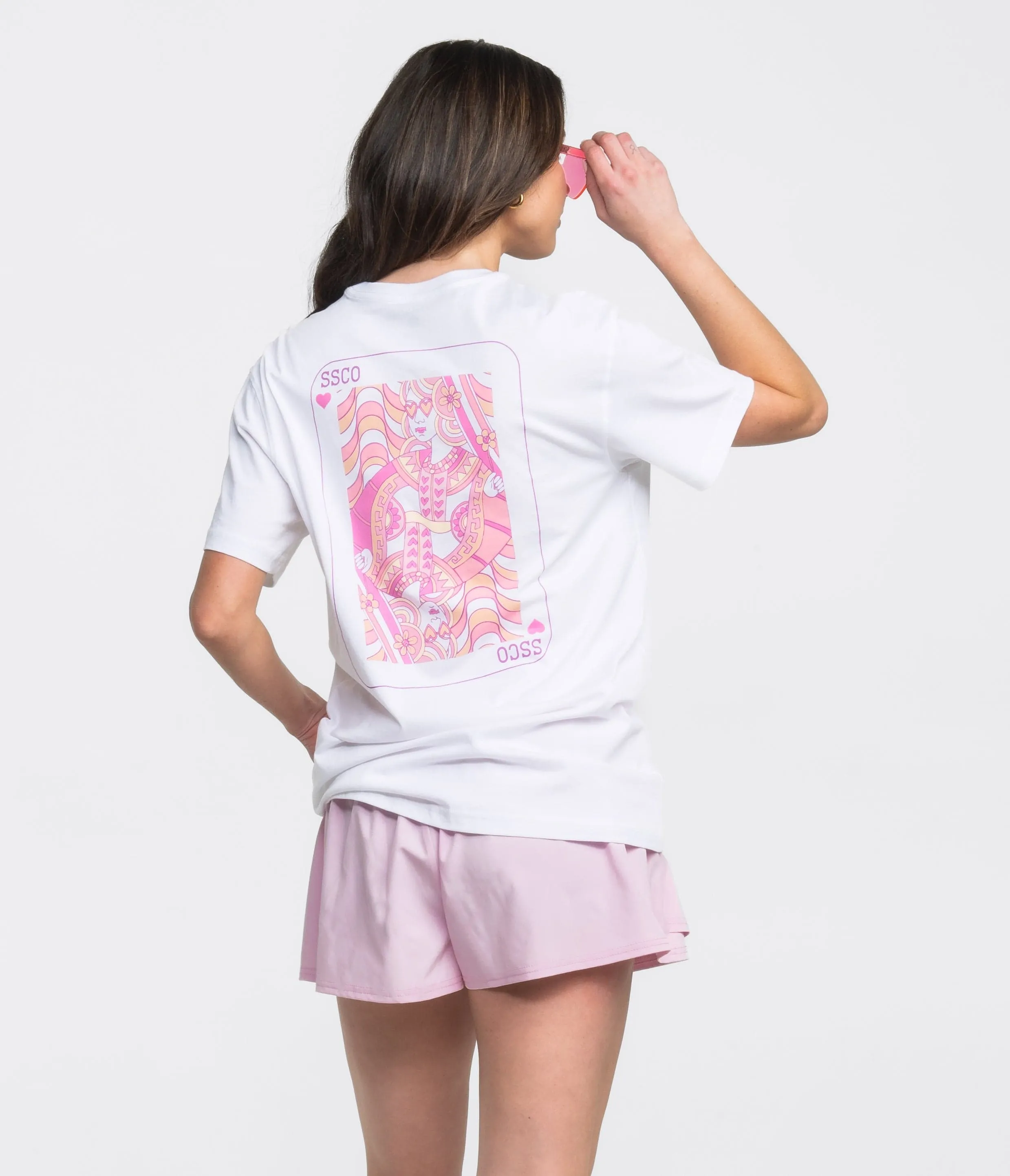 Queen of Hearts Tee SS - Bright White