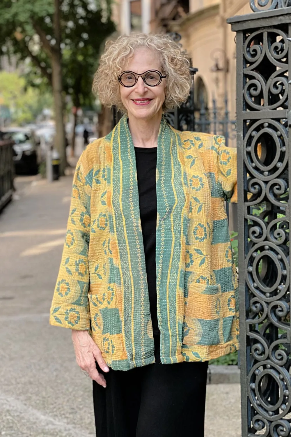 Reversible Cotton Kantha Jacket