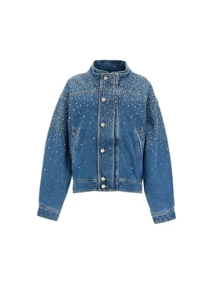 Rhinestone Embellished Denim Jacket