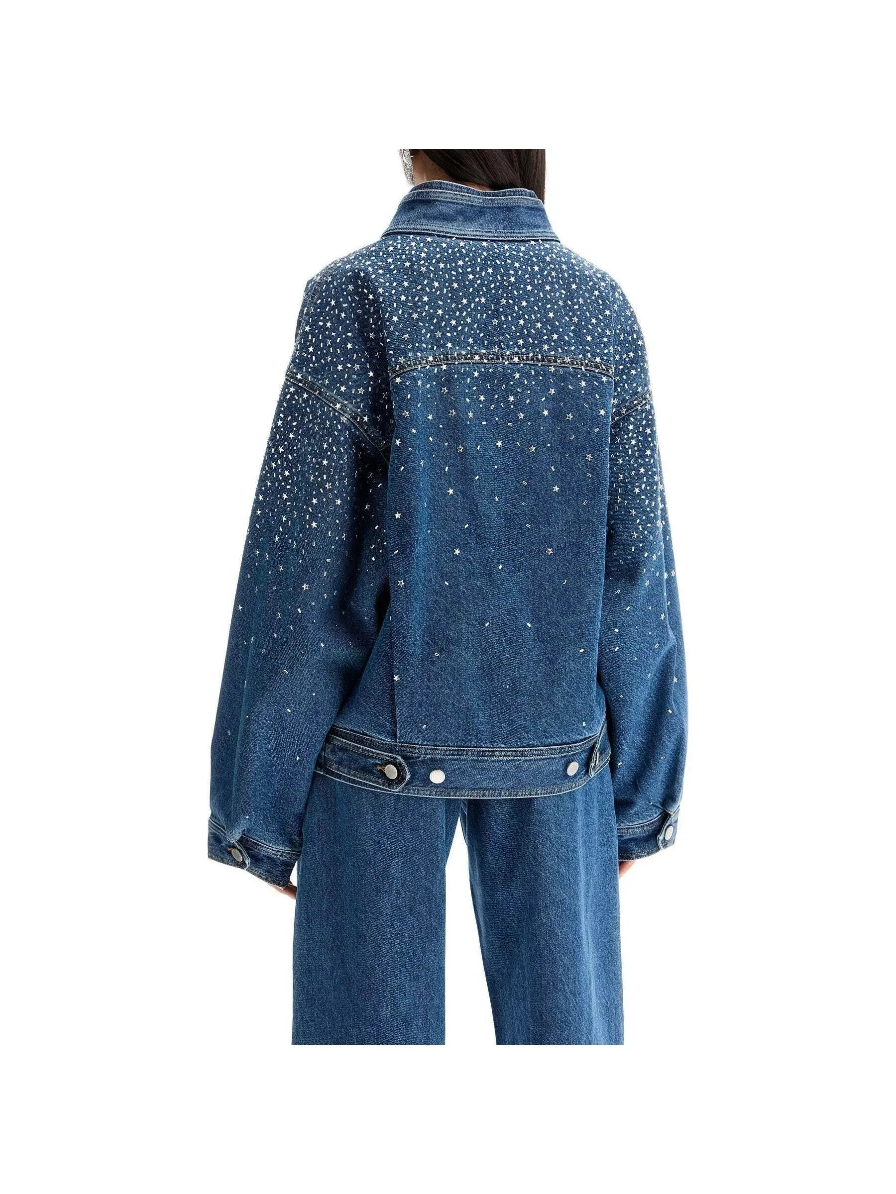 Rhinestone Embellished Denim Jacket