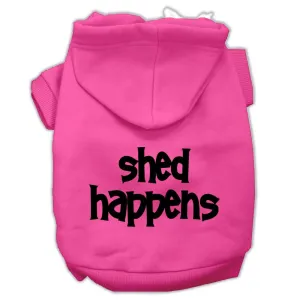 Shed Happens Screen Print Pet Hoodies Bright Pink Size Lg (14)