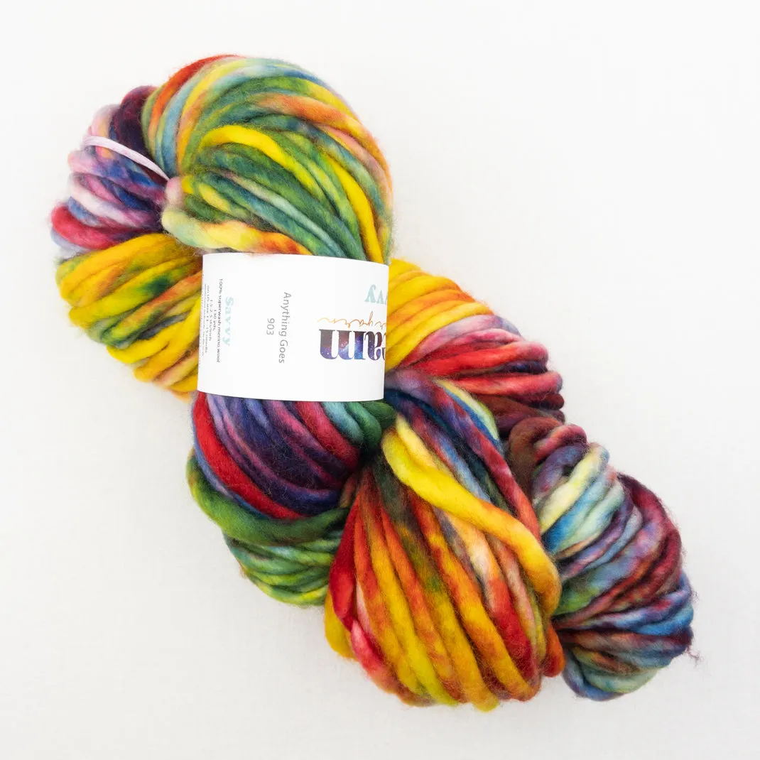 Super Bulky Ribbed Hat (Savvy version) Knitting Kit | Dream in Color Savvy & Knitting Pattern (#108)