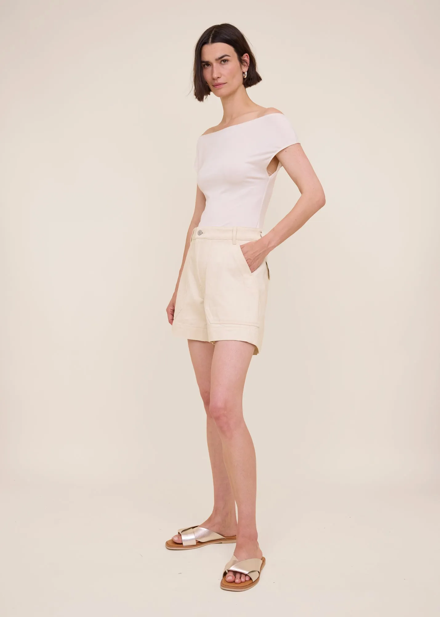 Utility cotton shorts
