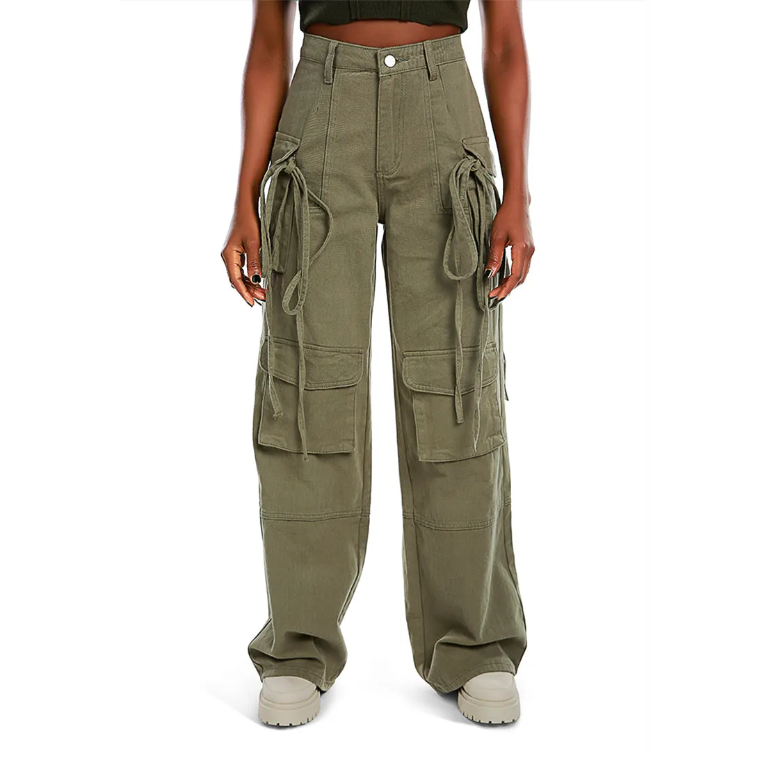 Utility Drawstring Pocket Pants